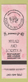 Matchbook Cover - Mylar and Loreta's Restaurant Singhampton ON
