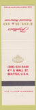 Matchbook Cover - Rosellini's Four 10 Restaurant Seattle WA