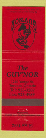 Matchbook Cover - The Guv'nor Toronto ON