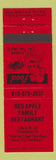 Matchbook Cover - Red Apple Family Restaurant Princeton IL