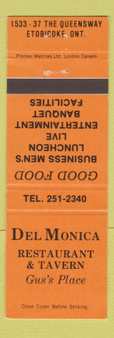 Matchbook Cover - Del Monica Restaurant Etobicoke ON