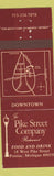 Matchbook Cover - Pike Street Company Pontiac MI