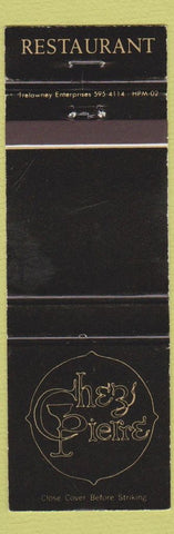 Matchbook Cover - Chez Pierre Restaurant Victoria BC