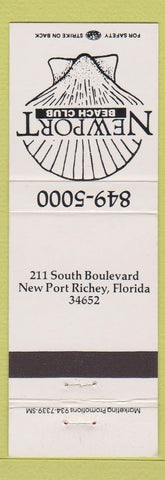 Matchbook Cover - Newport Beach Club New Port Richey FL
