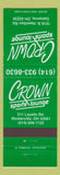 Matchbook Cover - Crown Sports Lounge Gahanna OH