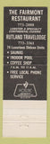 Matchbook Cover - The Fairmont Lounge Rutland VT Travel Lodge