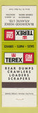 Matchbook Cover - Terex GM Dump Trucks Tractors Dartmouth ST Johns Moncton NB