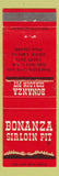 Matchbook Cover - Bonanza Sirloin Pit Southfield MI