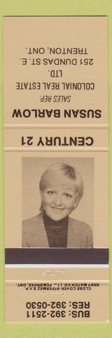 Matchbook Cover - Susan Barlow Century 21 Real Estate Trenton ON