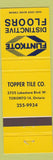 Matchbook Cover - Flintkote Floors Topper Tile Toronto ON