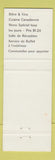 Matchbook Cover - Restaurant Le Grillon Valleyfield QC