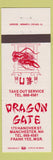 Matchbook Cover - Dragon Cafe Chinese Manchester NH