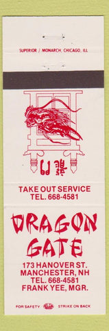 Matchbook Cover - Dragon Cafe Chinese Manchester NH