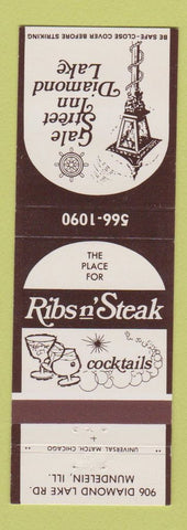 Matchbook Cover - Gale Street Inn Diamond Lake Mundelein IL