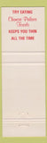 Matchbook Cover - Chinese Palace North Olmsted OH