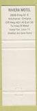 Matchbook Cover - Friendship Inns Riviera Motel Kitchener ON