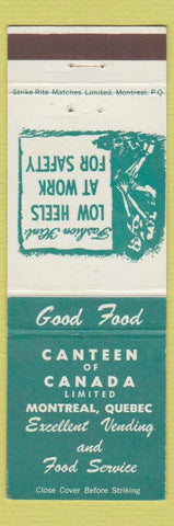 Matchbook Cover - Canteen of Canada Montreal QC vending girlie