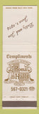Matchbook Cover - Romas Halls Detroit Livonia MI 1974 IMPRINTED