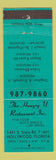 Matchbook Cover - Hungry U Restaurant Hollywood FL teal