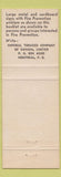 Matchbook Cover - Prevent Fires Imperial Tobacco Canada