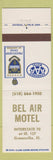 Matchbook Cover - Bel Air Motel Greenville IL