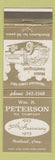Matchbook Cover - WM Peterson Oil Portland CT 1973