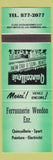 Matchbook Cover - Ferronnerie Weedon Canada QC? Green