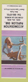 Matchbook Cover - Accomodation Papillon Coin De La Ronde pinup