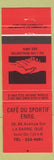 Matchbook Cover - Cafe Du Sportif La Sarre QC red