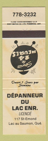 Matchbook Cover - Depanneur Du Lac Lac Au Saumon QC yellow