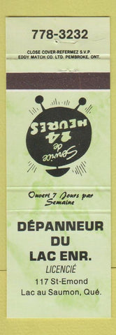 Matchbook Cover - Depanneur Du Lac Lac Au Saumon QC green