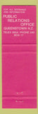 Matchbook Cover - Skyline Gondola Lift Queenstown New Zealand