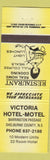 Matchbook Cover - Victoria Hotel Motel Shelburne County Barrington Passage NS