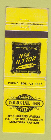 Matchbook Cover - Colonial Inn Brandon MB