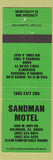 Matchbook Cover - Sandman Motel Holbrook AZ