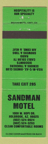 Matchbook Cover - Sandman Motel Holbrook AZ