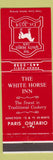 Matchbook Cover - White Horse Inn Paris ON