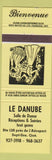 Matchbook Cover - Le Danube Sept Iles QC neon yellow