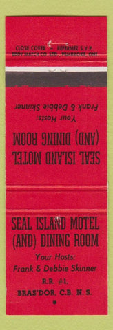 Matchbook Cover - Seal Island Motel Bras'Dor NS red