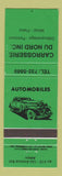 Matchbook Cover - Carrosserie Car Paint Metal Amos QC green