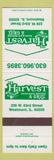 Matchbook Cover - Harvest Pancake House Grill Westmont IL