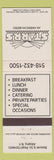Matchbook Cover - Starrs Bistro Albany NY