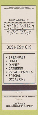 Matchbook Cover - Starrs Bistro Albany NY