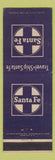 Matchbook Cover - Santa Fe Railroad