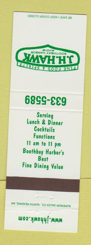 Matchbook Cover - JH Hawk Restaurant Boothbay Harbor ME