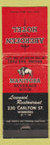 Matchbook Cover - Aberdeen Hotel Winnipeg MB buffalo WEAR