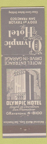Matchbook Cover - Olympic Hotel San Francisco CA