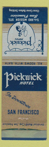 Matchbook Cover - Pickwick Hotel San Francisco CA WEAR