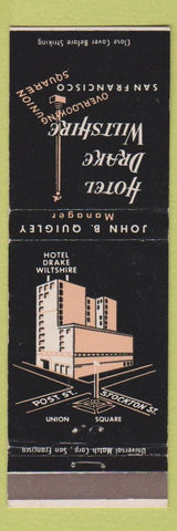 Matchbook Cover - Hotel Drake Wiltshire San Francisco CA