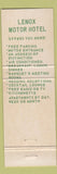 Matchbook Cover - Hotel Lenox Buffalo NY